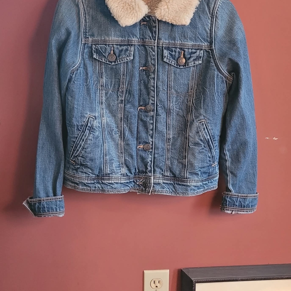 Denim Sherpa-Lined Jacket